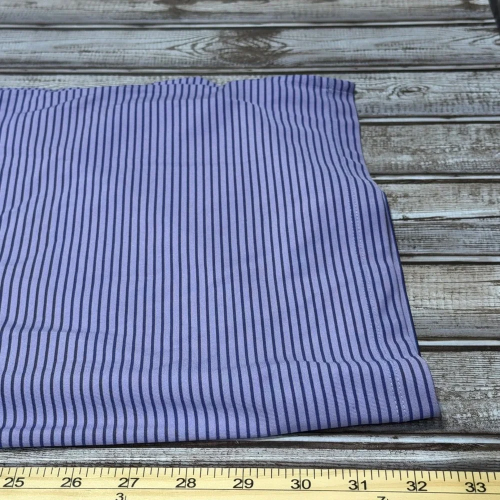 Greyson Polo Shirt Mens XL Purple Striped Short Sleeve Golf Athletic
